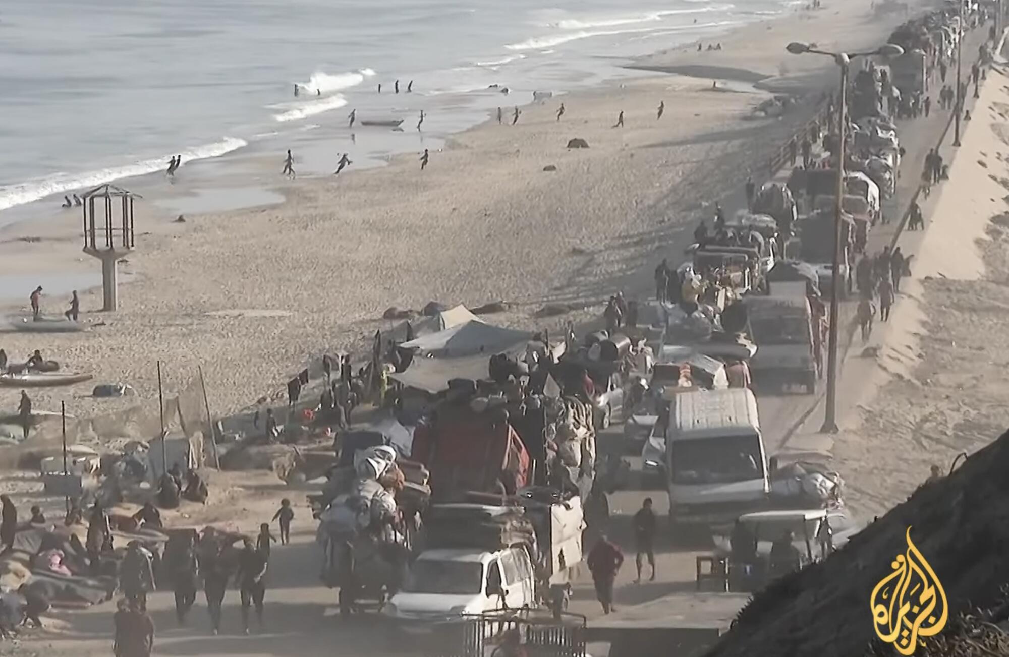 Desplazamientos en Ciudad de Gaza.
